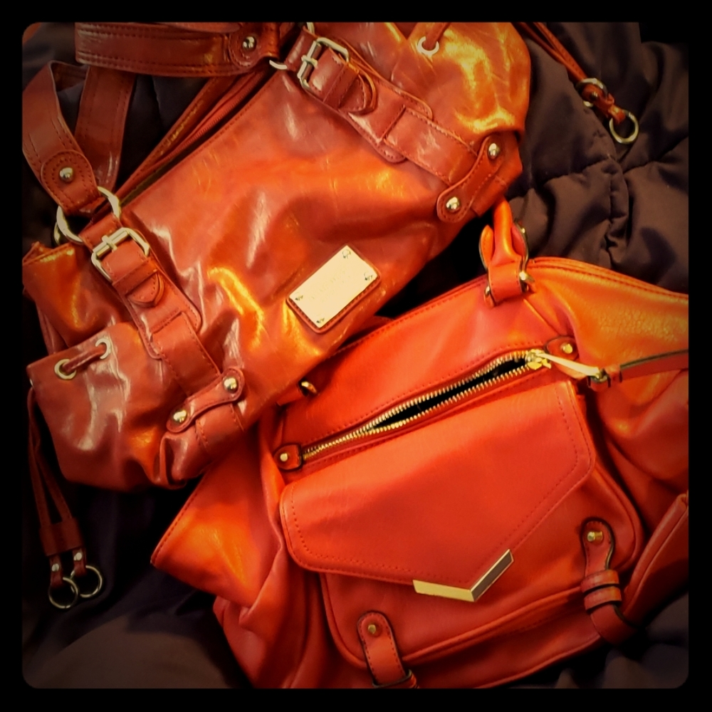 2 Red bags/purses.
